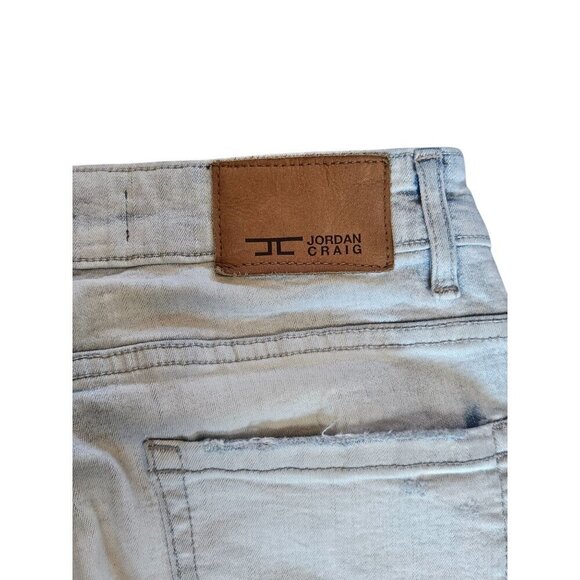 Jordan Craig Mens Distressed Light Wash Skinny Jeans Mens Size 30 x 32 - Picture 5 of 14